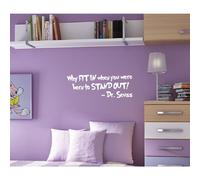 Pochoirs innovants Pourquoi s'integrer quand vous etes ne pour vous demarquer du Dr Seuss Wall Kids Girl Room Secal (28 """" de large x 10,5 """" hau