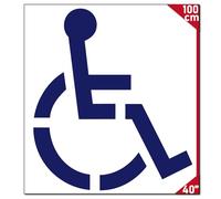 Pochoirs japonais Handicap pour une utilisation sans obstacles et peinture réfléchissante pour parking, trottoir, marquage de trottoir, 100 cm