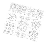 Pochoirs lavables en forme de flocon de neige en PET pour projets | Conception de flocon de neige évidé, applications de peinture et de traçage, pour dessiner sur du papier, du tissu,
