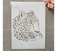 Pochoirs léopard A4 de 29 cm pour peinture sur bois, pochoirs réutilisables pour décoration d'intérieur, pochoirs et modèles de bricolage pour panneaux, travaux manuels, art