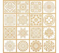 Pochoirs Lettres et Chiffres, Lot de 16 Pochoir Alphabet Enfant, Pochoir Peinture Plastique, Réutilisable Stencils Pochoirs pour Dessin Graffiti Bullet Journal Scrapbooking
