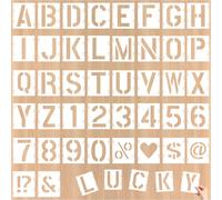 Pochoirs Lettres et Chiffres Réutilisables Plastique 10,2 cm 42 Pièces | Pochoir Alphabets et Numéros pour Scrapbooking Peinture Artisanat Bricolage Panneaux en Bois