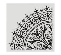 Pochoirs muraux mandala à faire soi-même, 18 cm, 1 pièce, 4 pièces/ensemble, for peinture, papier gaufré, carte, travaux évidés, décoration(Color 1)