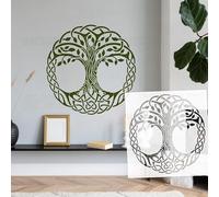 Pochoirs muraux motif arbre de vie - 50 cm - Grands modèles personnalisés réutilisables pour plâtre, décoration murale pour meubles - Grande dimension - S629