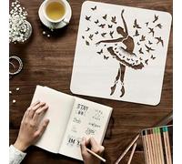 Pochoirs muraux réutilisables en forme de danseuse de ballet pour travaux manuels, peinture sur bois, toile, murs, meubles en bois, décoration, bricolage, scrapbooking