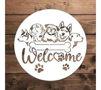 Pochoirs muraux réutilisables sur le thème du chien - Pochoirs de peinture en spray réutilisables pour travaux manuels, peinture sur bois, toiles, murs, meubles en bois, décoration, bricolage,