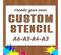 Pochoirs Personnalisés pour Peinture à la Bombe,Créez Vos Propres Pochoirs,Logo/Texte,Pochoir personnalisé réutilisable,Idéal pour Peinture n'importe Quelle Surface,Plastique Lavable et réutilisable