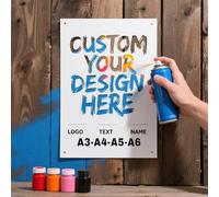 Pochoirs Personnalisés pour Peinture à la Bombe, Logo et texte personnalisables, polyester Film/PVC, Pochoir personnalisé réutilisable,Idéal pour Peinture Quelle Surface