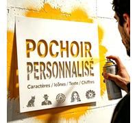 Pochoirs personnalisés pour peinture aérosol - custom stencil réutilisable pour loisirs créatifs, y compris pochoirs de lettres pour signalétique, bois, murs (Modèle personnalisé)