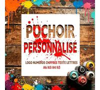 Pochoirs personnalisés pour peinture aérosol - custom stencil réutilisable pour loisirs créatifs, y compris pochoirs de lettres pour signalétique, bois, murs (Modèle personnalisé2)