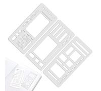 Pochoirs Planner - Gabarits Réutilisables pour Planner à Points,Accessoires de Journalisme Anti-dérapants pour Ébauche Étudiants Peinture Adulte Checklist Agenda