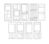 Pochoirs Pour Journal Et Planner | 9 Pièces Modèles En Acrylique Dessin,Pochoirs De Checklist,Pour Planner Carnet Scrapbook Calendrier Programme Checklist Collage Étudiants Enseignants