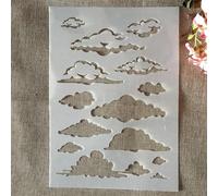 Pochoirs pour la fabrication de cartes, format A4 29 cm, pochoirs nuages de ciel pour peinture sur bois, mur, meubles, toile, tissu, carte de roche, album, papier, scrapbooking, décoration