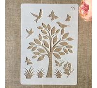 Pochoirs pour la fabrication de cartes, format A4 29 x 21 cm, pochoirs papillon oiseau fleur pour peinture sur bois, mur, meubles, toile, tissu, carte de roche, album, papier, scrapbooking, décoration