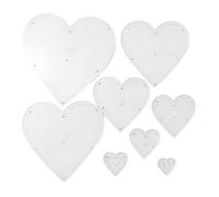 Pochoirs pour matelassage - 8 pièces en forme de cœur - Règle de couture réutilisable - Pour débutants, femmes, famille, activités, fêtes, marquage de tissu, bricolage