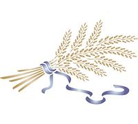 Pochoirs pour murs : pochoir gerbe de blé, 33 x 20,3 cm, cuisine végétale