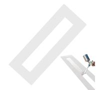 Pochoirs pour parking - Grand modèle à rayures en silicone de 92,5" | Outil de marquage de chaussée flexible et réutilisable | Kit professionnel de traçage de lignes d'allée | Guide de peinture de bor