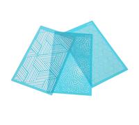 Pochoirs pour pâte polymère en soie - Ensemble réutilisable de 3 pièces