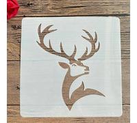 Pochoirs pour peinture, 20 x 20 cm, motif animal de renne pour peinture sur bois, mur, toile, tissu, roche, signe, projets d'art à faire soi-même Motif A