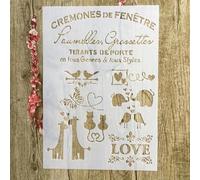 Pochoirs pour peinture, 29 x 21 cm, motif cerf, oiseau, chat, pour peinture sur bois, mur, toile, tissu, roche, signe, projets d'artisanat