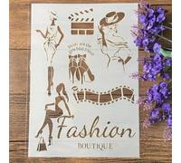 Pochoirs pour peinture, A4 29 cm Mode Femmes Artisanat Pochoirs réutilisables pour la peinture sur bois, pochoirs pour l'artisanat, modèle de dessin, projets d'art DIY