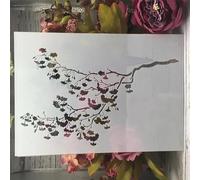 Pochoirs pour peinture, format A4, 29 x 21 cm, branches d'arbre, feuilles de ginkgo, pochoirs réutilisables en plastique pour bois, mur, toile, tissu, roche, panneau