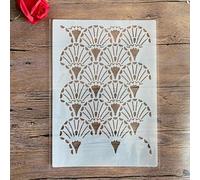 Pochoirs pour peinture, format A4, 29 x 21 cm, en forme d'éventail, pour peinture sur bois, mur, toile, tissu, roche, panneau, projets d'artisanat