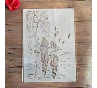 Pochoirs pour peinture, format A4, 29 x 21 cm, motif cygne animal pour peinture sur bois, mur, toile, tissu, roche, signe, projets d'art