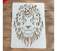 Pochoirs pour peinture, format A4, 29 x 21 cm, motif lion animal pour peinture sur bois, mur, toile, tissu, roche, signe, projets d'art à faire soi-même Motif A