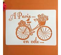 Pochoirs pour peinture, format A4, 29 x 21 cm, motif vélo pour peinture sur bois, pochoir réutilisable pour peinture sur toile, porte et décoration d'intérieur