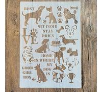 Pochoirs pour peinture, format A4, 29 x 21 cm, pochoir animal pour peinture sur bois, mur, toile, tissu, roche, signe, projets d'art bricolage motif B