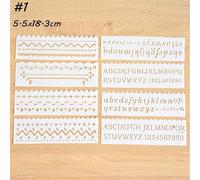 Pochoirs Pour Peinture Murale Avec Des Mots Ou Pour Scrapbooking, Pochoir De 5.5x18.3 Cm, Timbre Pour Décorer Un Album, Faire Un Modèle De Carte En Papier Gaufré, Lot De 8 Pièces
