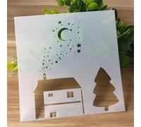 Pochoirs pour peinture sur bois, 13 x 13 cm, kit de dessin de rivière pour peinture sur bois, mur, tissu, porte, porche, roche Fournitures de bricolage Style 3