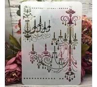 Pochoirs pour peinture sur bois, 29 x 21 cm, A4, chandelier de palais vintage, modèles pour dessin et fabrication de cartes, pochoirs réutilisables pour toile, meubles, papier