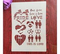 Pochoirs pour peinture sur bois, format A4, 29 x 21 cm, motif « This is Love », pochoirs réutilisables pour travaux manuels, projets artistiques