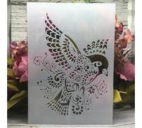 Pochoirs pour peinture sur les murs, format A4 29 cm, motif oiseau moineau, réutilisable, modèles pour papier peint, scrapbooking, décoration de la maison