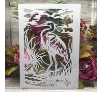 Pochoirs pour peinture sur les murs, format A4 29 cm, support de grue, oiseau, réutilisable, modèles pour papier peint, scrapbooking, décoration de la maison