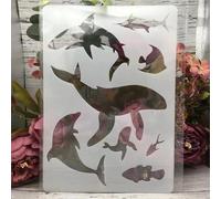 Pochoirs pour peinture sur murs, format A4, 29 x 21 cm, motif cerf hirondelle, oiseau, réutilisable, pour le dessin, la peinture, les travaux manuels, le scrapbooking, la décoration de la maison