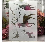 Pochoirs pour peinture sur murs, format A4, 29 x 21 cm, motif cerf, hirondelle, oiseau, réutilisable, pour le dessin, la peinture, les travaux manuels, le scrapbooking, la décoration de la maison