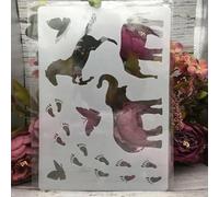 Pochoirs pour peinture sur murs, format A4, 29 x 21 cm, motif cerf, hirondelle, oiseau, réutilisable, pour le dessin, la peinture, les travaux manuels, le scrapbooking, la décoration de la maison
