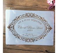 Pochoirs pour travaux manuels, format A4, 29 cm, motif lettres vintage, pochoir réutilisable pour peinture sur meubles, décoration de sol, fournitures artistiques style F