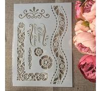 Pochoirs pour travaux manuels, format A4 29 x 21 cm, motif floral de Paris, pochoirs réutilisables pour peinture sur bois, modèles muraux, modèles de peinture pour la fabrication de cartes, décoration