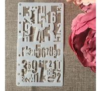 Pochoirs pour travaux manuels, format A6 10,5 x 14,8 cm, chiffres réutilisables, en plastique, pour bois, mur, tissu, toile, meubles, sol, roche, carte