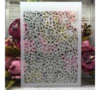 Pochoirs réutilisables - 29 x 21 cm - Cube creux 3D - Pour bricolage, artisanat, mur, toile, meubles, scrapbooking, décoration de la maison