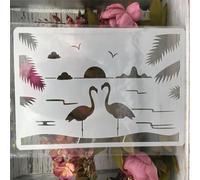 Pochoirs réutilisables - 29 x 21 cm - Motif éléphants d'Afrique sauvage - Pour bricolage, artisanat, mur, toile, meubles, scrapbooking, décoration d'intérieur, style C