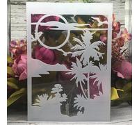 Pochoirs réutilisables, 29 x 21 cm, motif lune, nuit, arbre, oiseaux, dessin, loisirs créatifs, toile, meubles, scrapbooking, décoration de la maison