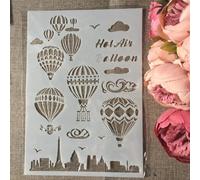 Pochoirs réutilisables A4 29 x 21 cm Motif fleurs de Paris Pour travaux manuels, dessins sur bois, mur, toile, meubles, sol, décoration d'intérieur Style C