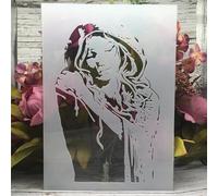 Pochoirs réutilisables A4 pour peinture sur les murs, bords floraux de Paris A4, modèles pour papier peint, scrapbooking, décoration d'intérieur, style F