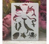 Pochoirs réutilisables en bambou pour travaux manuels, 17,8 x 12,7 cm, motif panda pour peinture, dessin sur bois, mur, meubles style 5