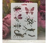 Pochoirs réutilisables en bambou pour travaux manuels, 17,8 x 12,7 cm, pochoirs panda pour peinture, modèles de dessin pour peinture sur bois, mur, meubles style 6